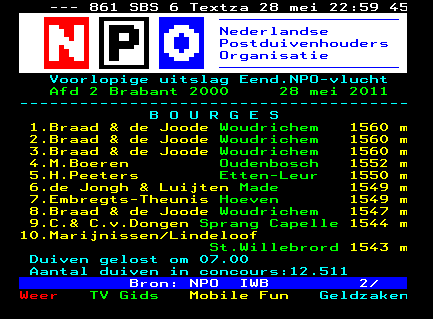 Teletekst 2011 Bourges